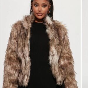 BRAND NEW Fashion Nova Faux Fur Teddy Jacket